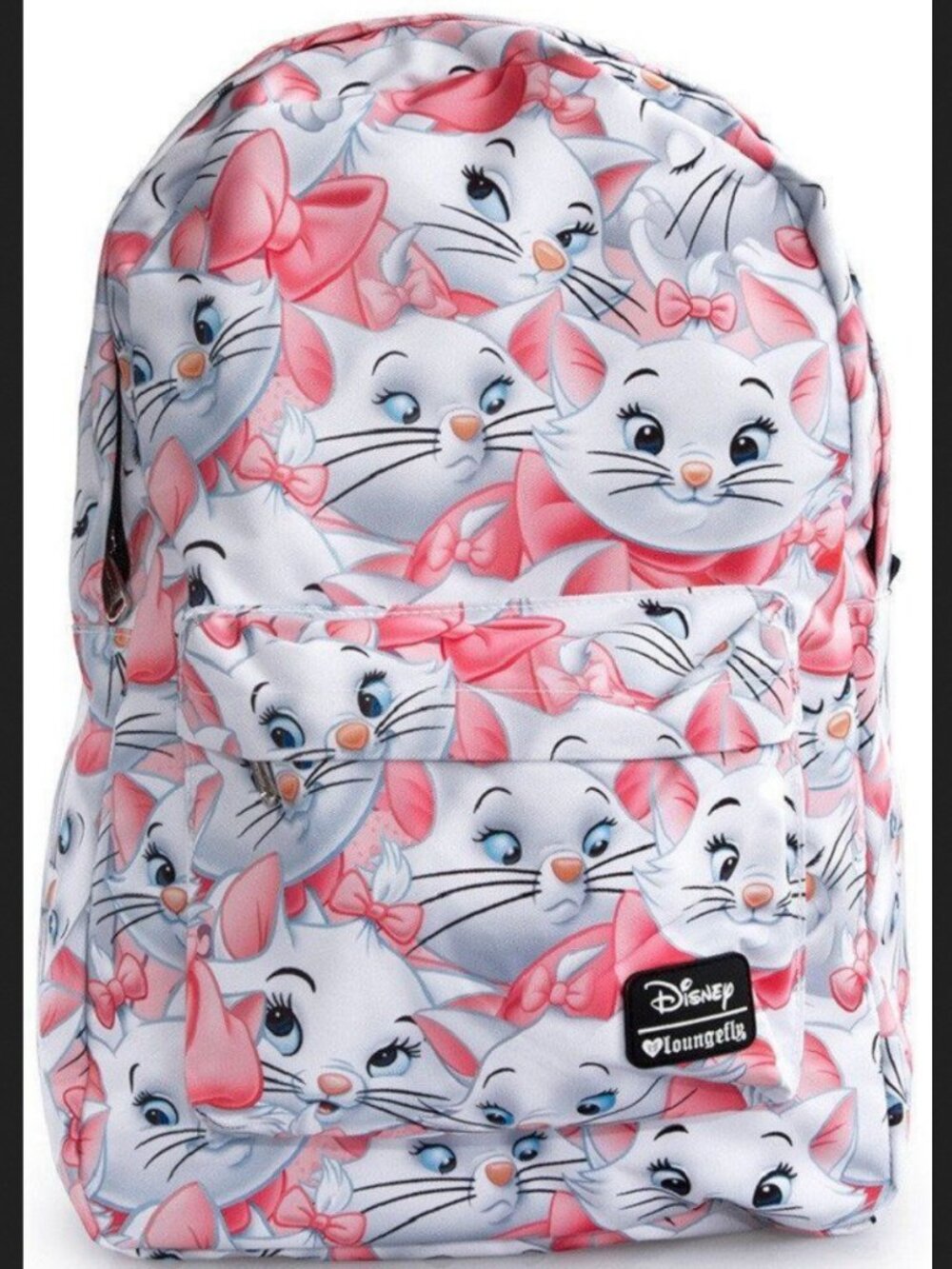 Loungefly Pink White Aristocats Marie Large Canvas Backpack